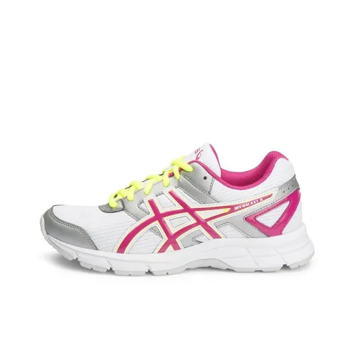 Asics Gel Galaxy 8 Устойчивый к истиранию Низкий Топ Детская Беговая Обувь Белый Серый Розовый Подростки