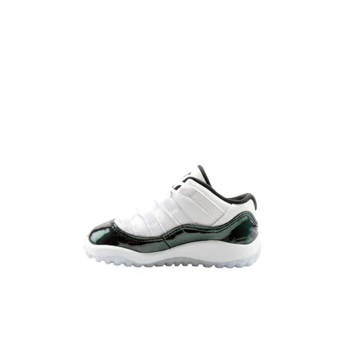 Jordan Air Jordan 11 Амортизация Поддержка Низкий Верх Малыш и Детский Обувь Белый Черный Infant And Toddler