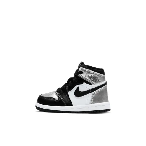 Jordan Air Jordan 1 High Топ Обувь для малышей Черный Infant And Toddler