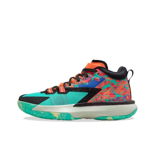 Джордан Zion 1 'Hyper Jade' Zion MID Топ Баскетбольные кроссовки Многоцветный Ink Подростки