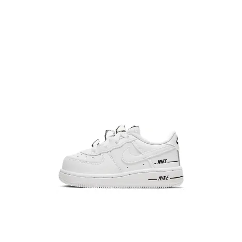 Nike Air Force 1 Double Air Low Top Скейтборд Кроссовки Белый Черный Для малышей и детей дошкольного возраста