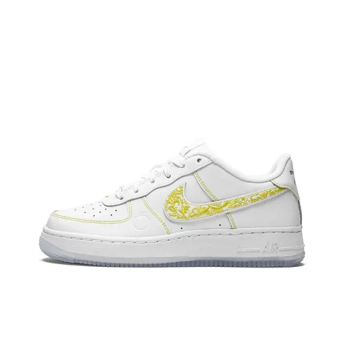 Nike Air FORCE 1 LV8 Slip Resistant Abrasion Resistant Низкий Топ Детские Скейтбординги Белый Подростки