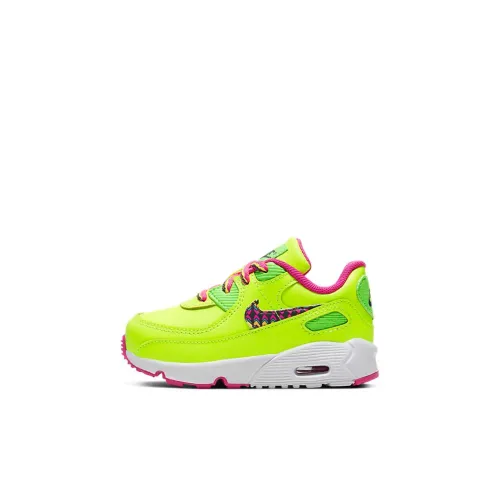 Nike Air Max 90 Амортизация устойчивость к истиранию дышащий низкий топ обувь для малышей лимон для младенцев и малышей