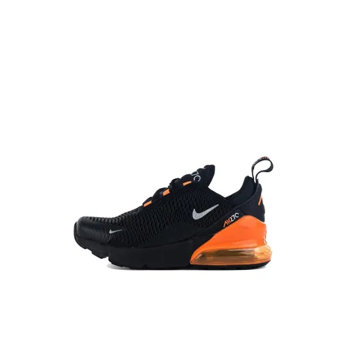 Nike Air Max 270 Kids Lifestyle Shoes Черный Оранжевый Детские 3-7 лет