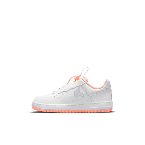 Nike Air Force 1 Toggle Slip-Resistant Амортизация Устойчивость к Износу Низкий Топ Детские Скейтбординги Белый Розовый