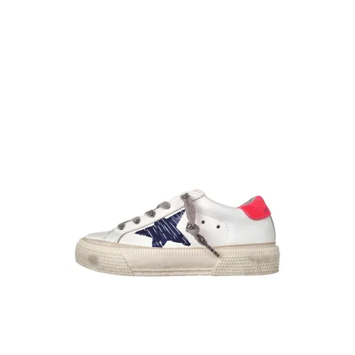 Golden Goose Низкий Топ Детские Скейтбординги Белый Розовый Дети Возраст 3-7 Лет