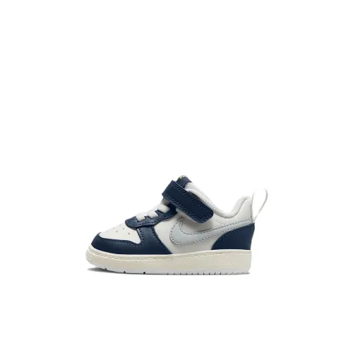 nike Court Borough Low 2 Low Топ Обувь для малышей Белый Синий Infant And Toddler