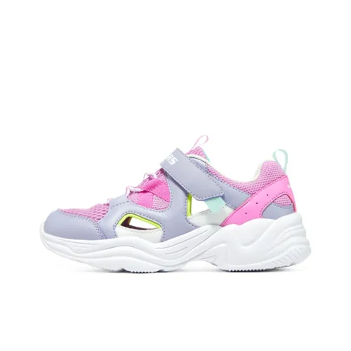 Skechers Slip-resistant Амортизация Устойчивость к истиранию Дышащие Детские Лайфстайл Обувь Фиолетовый Цвет Подростки