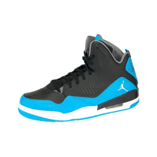 Jordan Flight SC 3 Амортизация Износостойкие Высокие Баскетбольные Кроссовки для Детей Черные Синие Подростки