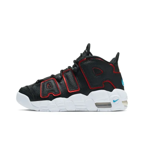 Nike Air More Uptempo MID Топ Детские Баскетбольные Кроссовки Черный Красный Подростки