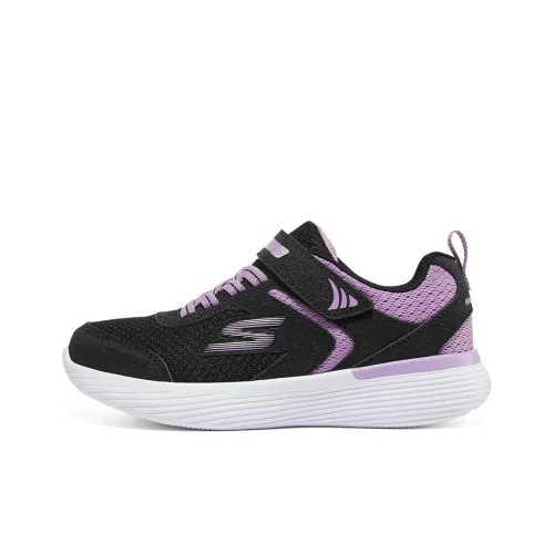 Skechers Kids Go Run 400 V2 Амортизация Устойчивость к истиранию Отскок Дышащий Низкий Топ Детская Беговая Обувь Черный Фиолетовый