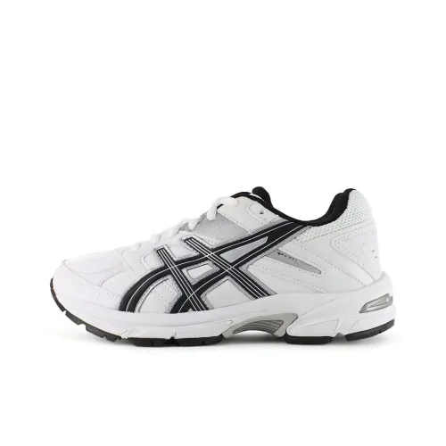 Asics Гель 190TR Устойчивый к истиранию Низкий Топ Детская Беговая Обувь Белый Черный Подростки