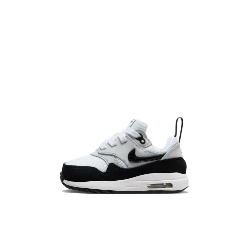 Nike Air Max 1 Low Топ Обувь для малышей Серый черный Infant And Toddler
