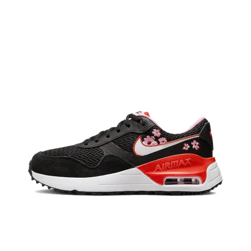 Nike Амортизация Износостойкие Детские Лайфстайл Кроссовки Черные Красные Подростки