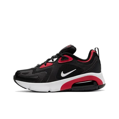 Nike Air Max 200 Low Топ Детские Беговые Кроссовки Черный Красный Подростки