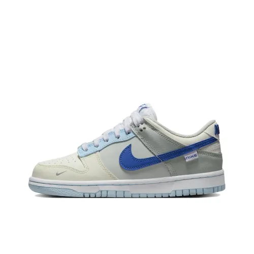 Nike Dunk Сливочный Hyper Royal Противоскользящий Устойчивый к истиранию Низкий Топ Детские Скейтбординги Морская соль Синий