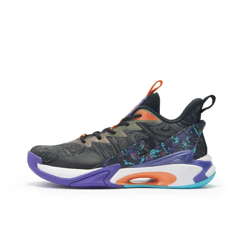 XTEP Hester Аbrasion Resistant Slip Resistant MID Топ Баскетбольные кроссовки для игры Черный Мармелад Подростки