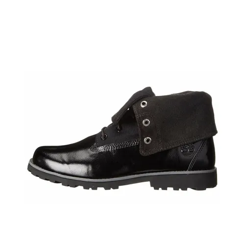 Timberland AUTHENTICS Collection Термический Износостойкий Амортизирующий Crew Детские ботинки Черный Подростки