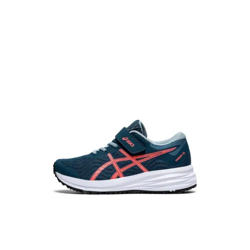 Asics Patriot Аbrasion Resistant Низкий Топ Детская Беговая Обувь Синие Оранжевые для Дети Возрастом 3-7 Лет