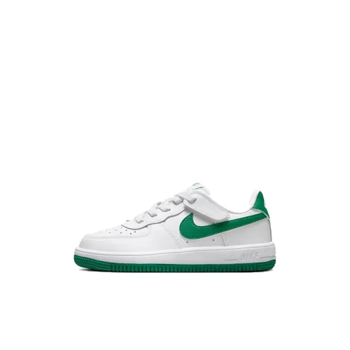 Nike Air Force 1 Slip Resistant Shock Absorbers Низкий Топ Детские Скейтбординги Белый Зеленый Детский
