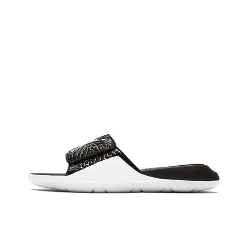 Джордан Hydro 7 V2 Детские домашние тапочки Черный Белый Подростки