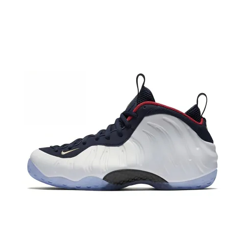 nike Foamposite One Olympic MID Топ Детские Баскетбольные Кроссовки Белый Подростки