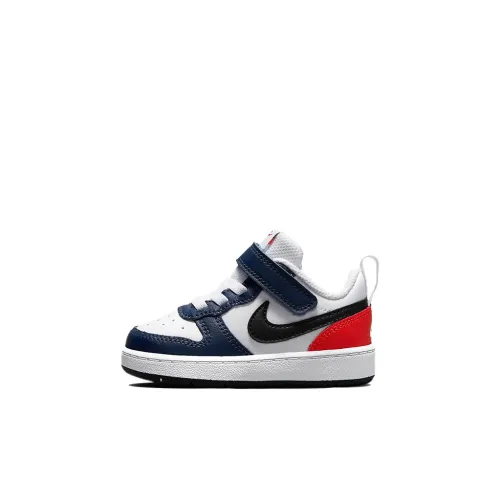 Nike Court Borough Low 2 BTV Low Топ Кроссовки для скейтбординга Белый синий красный Infant And Toddler