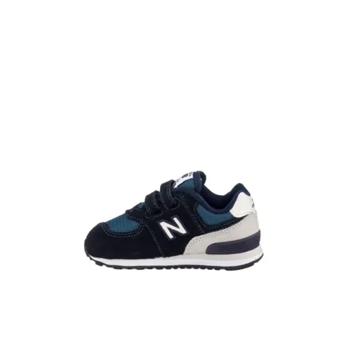 New Balance NB 574 Устойчивая к истиранию Низкая Обувь для малышей Черная Зеленая Младенец и Малыш