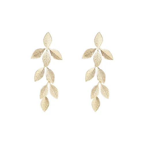 Peach Tea Премиум Feel Лист Бахрома Серьги Женские