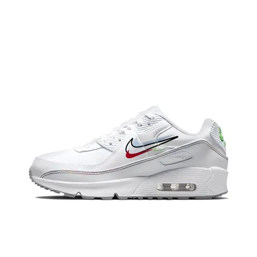 Nike Air Max 90 Low Топ Детские беговые кроссовки Белый Подростки