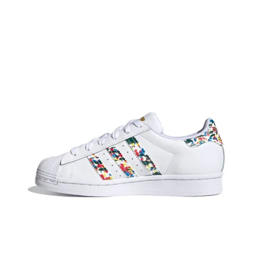 Adidas Originals Superstar Series J Low Топ Детские Скейтбординги Белый Подростки