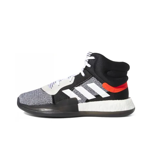 Adidas Marquee Boost High Топ Детские Баскетбольные Кроссовки Черный Серый Подростки