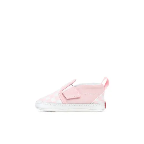 Vans Slip On Infant Шахматный узор V Crib Low Топ Обувь для малышей Розовый Infant Wa Toddler