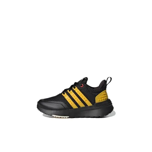 LEGO x Adidas Racer Tr Slip Resistant Abrasion Resistant Низкие Кеды для малышей Черные Желтые Infant и Toddler