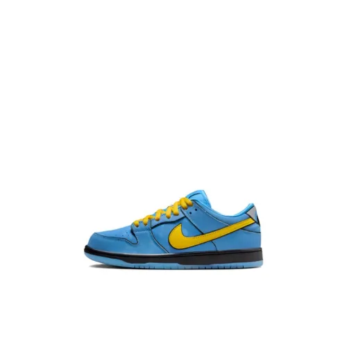 Powerpuff Girls x Nike Dunk SB Slip Resistant Abrasion Resistant Низкий Топ Обувь для малышей Синий Infant And Toddler