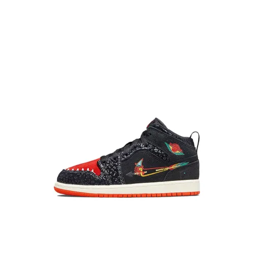 Jordan Air Jordan 1 Детские баскетбольные кроссовки MID Топ Pre School