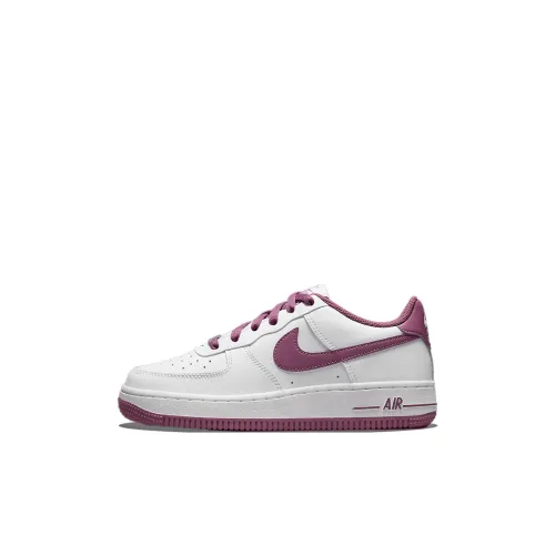 Nike Air FORCE 1 Устойчивый к истиранию Низкий Топ Детские Скейтбординги Фиолетовый Белый Подростки