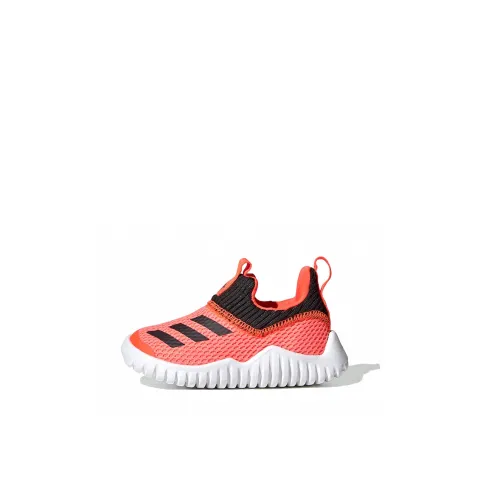 Adidas Rapidazen Slip-resistant Abrasion-resistant Низкий топ Обувь для малышей Розовый Черный Белый Для младенцев и малышей