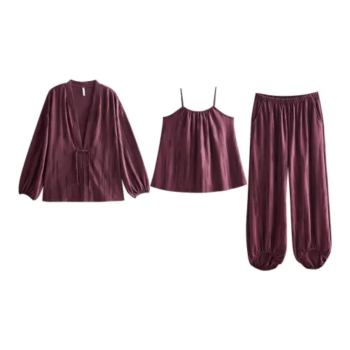 Same Language Пижамный комплект Женские Экзотический Фиолетовый