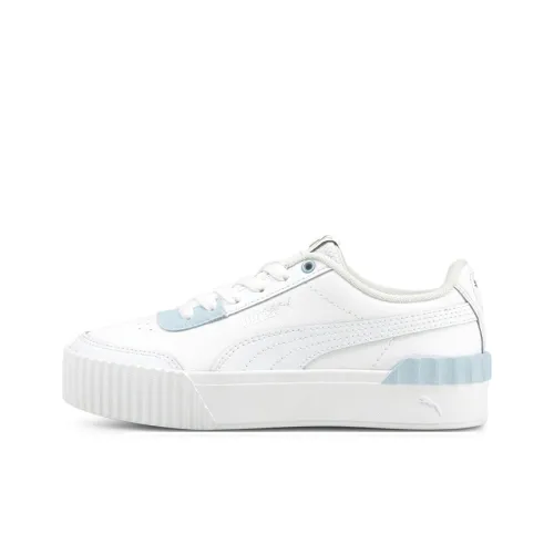 PUMA Carina Series Lift Легкий и Износостойкий Низкий Топ Детские Скейтбординги Белый и Синий Подростки