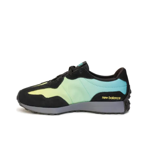 New Balance NB 327 Амортизация Износостойкий Низкий Топ KIDS Лайфстайл Обувь Черный Зеленый