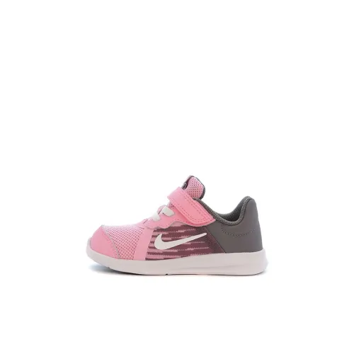 Nike Downshifter 8 Slip-Resistant Амортизация Устойчивость к износу Низкий Топ Обувь для малышей Розовый Серый Малыш