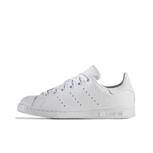 Adidas Originals Stan Smith J Slip Resistant Abrasion Resistant Низкий Топ Детские Скейтбординги Белый Подростки