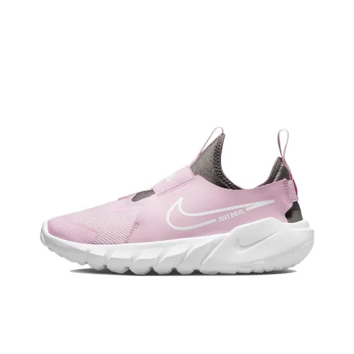 Nike Flex Runner 2 Slip-Resistant Shock Absorbers с свойствами устойчивости к истиранию Низкий топ Детские беговые кроссовки Розовый