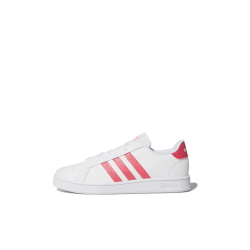 Adidas Neo GRAND COURT Дышащий Низкий Топ Детский Скейтбординг Белый Красный Детский
