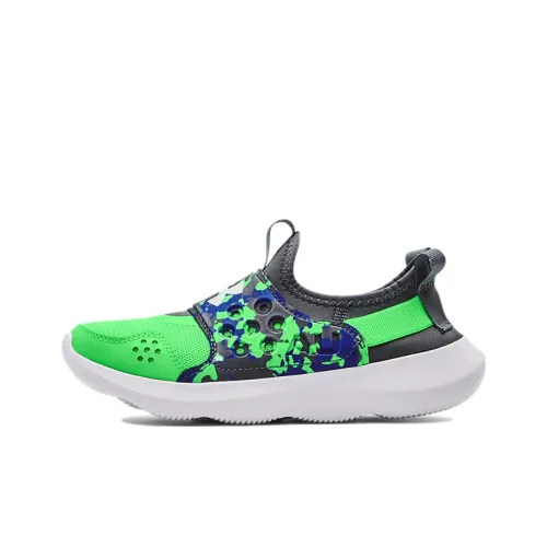 Under Armour Shock Absorbers Slip-Resistant Abrasion-Resistant Low Top Детские Беговые Кроссовки Зеленый Подростки