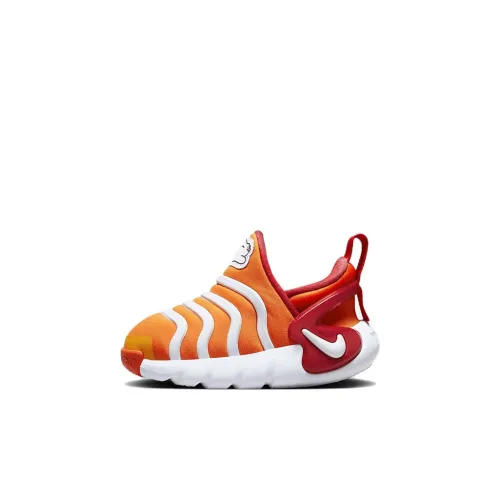 Nike Dynamo GO Устойчивый к истиранию Дышащий Низкий Топ Обувь для малышей Оранжевый Белый Для младенцев и малышей