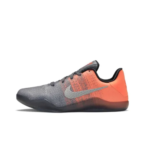 Nike Kobe 11 Low 'Пасха' Kobe 11 Low Топ Детские баскетбольные кроссовки Серый Оранжевый Подростки