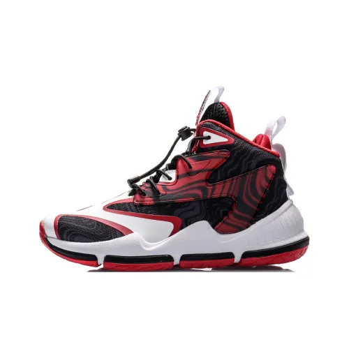 LINING для Tat High Топ Баскетбольные кроссовки Черный Красный Белый Подростки