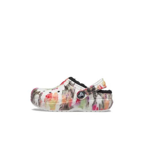 Crocs Classic Lined Children's Sandals Black White Kids Crocs Classic Lined Детские Сандалии Черный Белый Детский